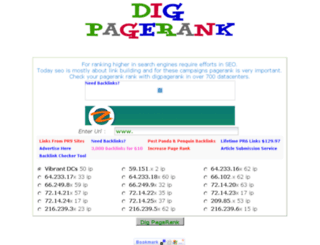 digpagerank.com screenshot