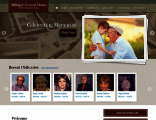 dillingerfuneralhome.com screenshot