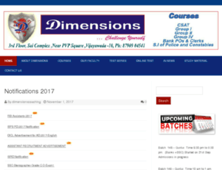 dimensionscoaching.co.in screenshot
