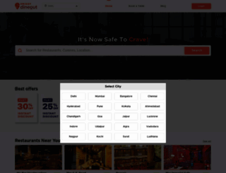 dineout.co.in screenshot