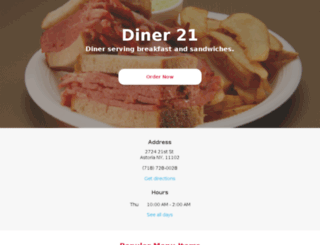 diner21.com screenshot