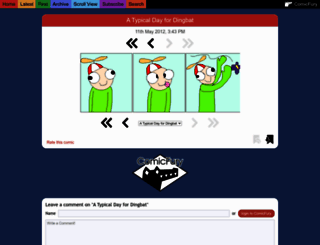 dingbat.thecomicseries.com screenshot