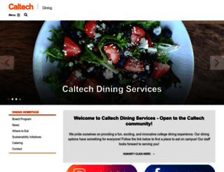 dining.caltech.edu screenshot