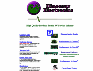 dinosaurelectronics.com screenshot