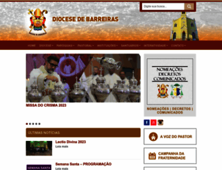 diocesedebarreiras.org.br screenshot