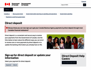 directdeposit.gc.ca screenshot