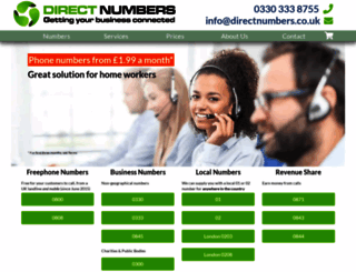 directnumbers.co.uk screenshot