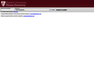 directory.eastern.edu screenshot