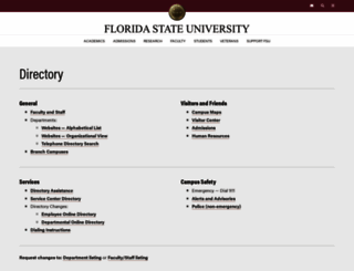 directory.fsu.edu screenshot