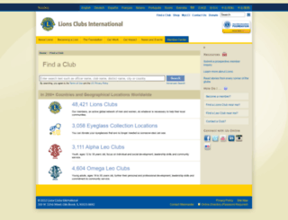 directory.lionsclubs.org screenshot