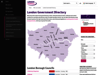 directory.londoncouncils.gov.uk screenshot