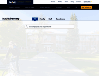 directory.nau.edu screenshot