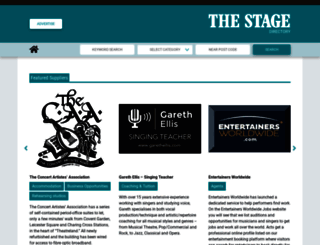 directory.thestage.co.uk screenshot