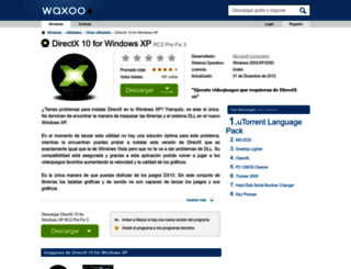 directx-10-for-windows-xp.waxoo.com screenshot