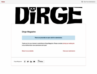 dirgemagazine.submittable.com screenshot