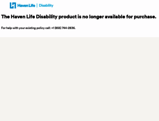disability.havenlife.com screenshot