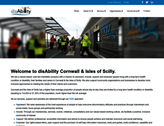 disabilitycornwall.org.uk screenshot