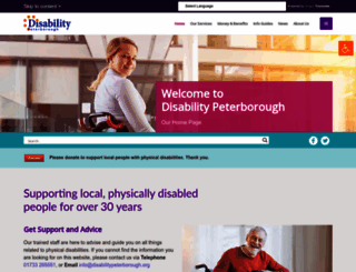 disabilitypeterborough.org screenshot