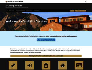 disabilityservices.colorado.edu screenshot