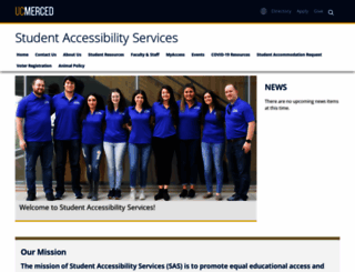 disabilityservices.ucmerced.edu screenshot