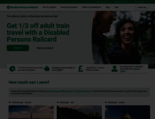 disabledpersons-railcard.co.uk screenshot