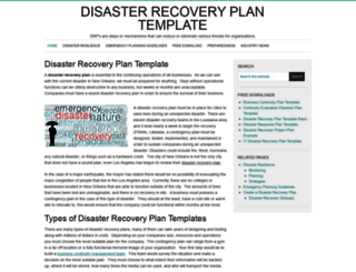 disasterrecoveryplantemplate.org screenshot