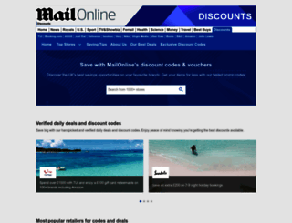 discountcode.dailymail.co.uk screenshot