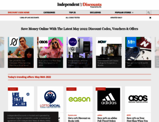 discountcode.independent.ie screenshot
