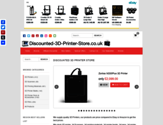 discounted-3d-printer-store.co.uk screenshot