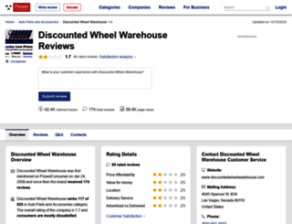 discounted-wheel-warehouse.pissedconsumer.com screenshot