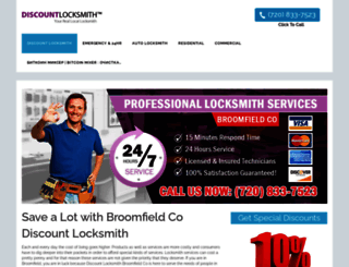 discountlocksmithbroomfield.com screenshot