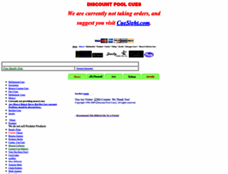 discountpoolcues.com screenshot
