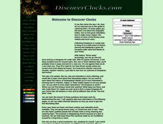 discoverclocks.com screenshot