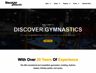 discovergymnastics.com screenshot