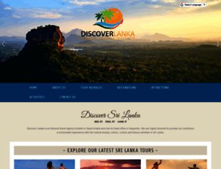 discoverlankatours.com screenshot