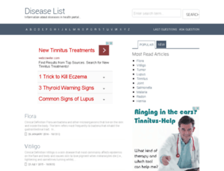 disease-list.com screenshot