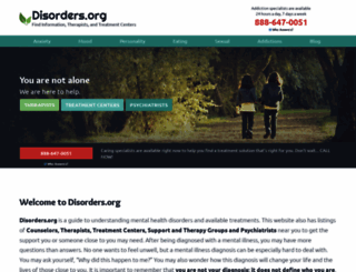 disorders.org screenshot