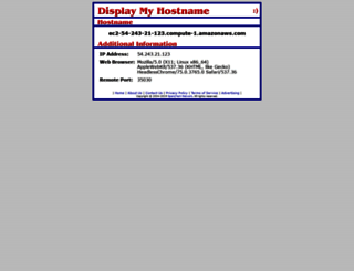 displaymyhostname.com screenshot