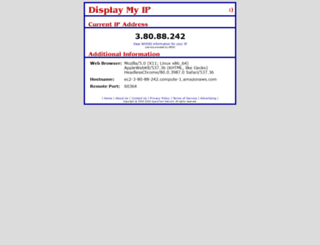 displaymyip.com screenshot