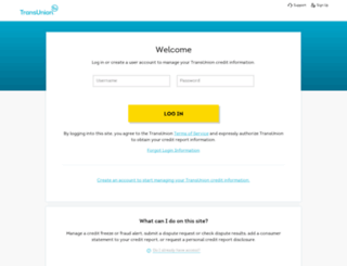 dispute.transunion.com screenshot