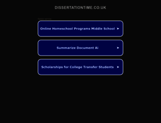 dissertationtime.co.uk screenshot