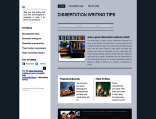 dissertationwritingtips.net screenshot
