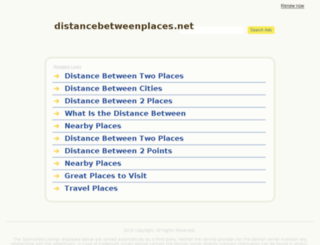 distancebetweenplaces.net screenshot