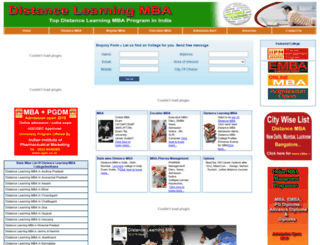 distancelearningmba.co.in screenshot