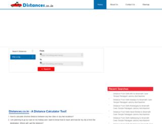 distances.co.in screenshot