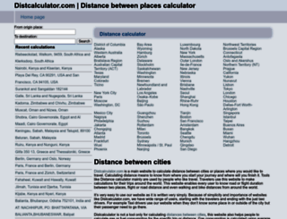 distcalculator.com screenshot