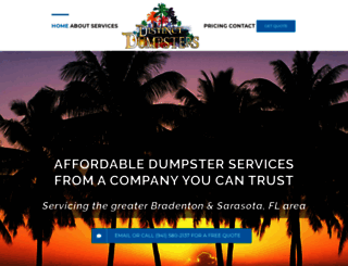 distinctdumpsters.com screenshot