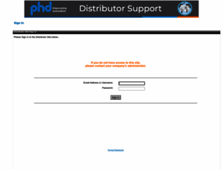 distributor.phdinc.com screenshot