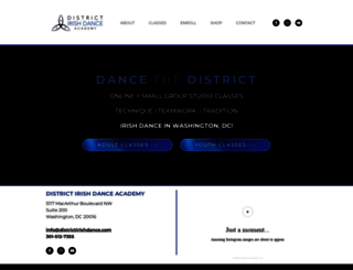districtirishdance.com screenshot
