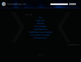 disturbedthings.com screenshot